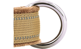 Myk polstret reflekterende hundesele som hindrer at hunden trekker Brun polstret reflekterende hundesele med no-pull-design, justerbare stropper og slitesterk spenne.