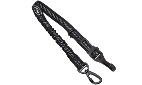 Reflekterende svart bilsikkerhetssele til hund, 55-65 cm lang med justerbar stropp og metallklips for bekymringsfri reise.