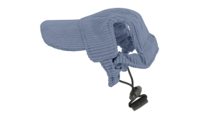 Pustende Hundesportslue for Sommeren Corgi som bærer en pustende blå ribbet hundehatt, lettvektig, høy kvalitet, kul og trendy stil.