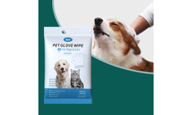 Hypoallergene Renseservietter for Hunder og Katter (6-pk) Pakke med hypoallergeniske pet hanskefløyter for hunder og katter, 6 stk per pakke, uten duft og trygge hvis slikket.