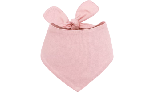 Rosa bomulls personlig hundebånd med knute, lett å vaske, tilpasset med brodert navn.