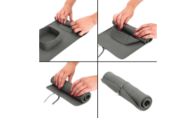 Sammenleggbar Reiseskål  til Hund- 1200 ml dobbel sammenleggbar matmatte Sammenleggbar Reiseskål  til Hund- 1200 ml dobbel sammenleggbar matmatte