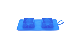 Sammenleggbar Reiseskål  til Hund- 1200 ml dobbel sammenleggbar matmatte Sammenleggbar Reiseskål  til Hund- 1200 ml dobbel sammenleggbar matmatte