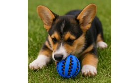 Interaktiv Hundeleke Ball – Gummileke med Godbitdispenser for Hunder