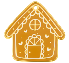 Gravert Hundebrikke Pepperkakehus