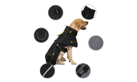 Refleksjakke til hund – Vanntett hundejakke med varm fleecefôr