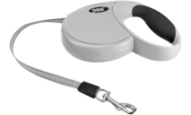 Uttrekkbart Hundebånd Grått uttrekkbart hundebånd med ergonomisk håndtak og komfortabelt mykt grep for enkel håndtering.