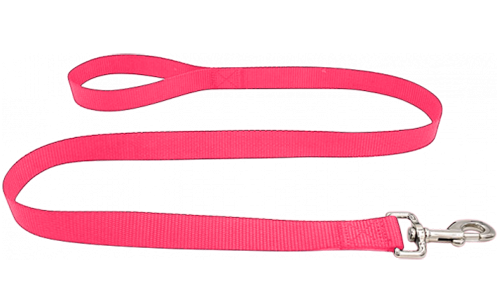 Viktig Slikesterk Hundebånd Rosa slitesterk nylon hundebånd, 120 cm, lett å rengjøre med sikker sølvlås for trygg feste av id brikke hund.