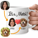 Personlig hundekopp “It’s a Match” – gave til hundeelskere